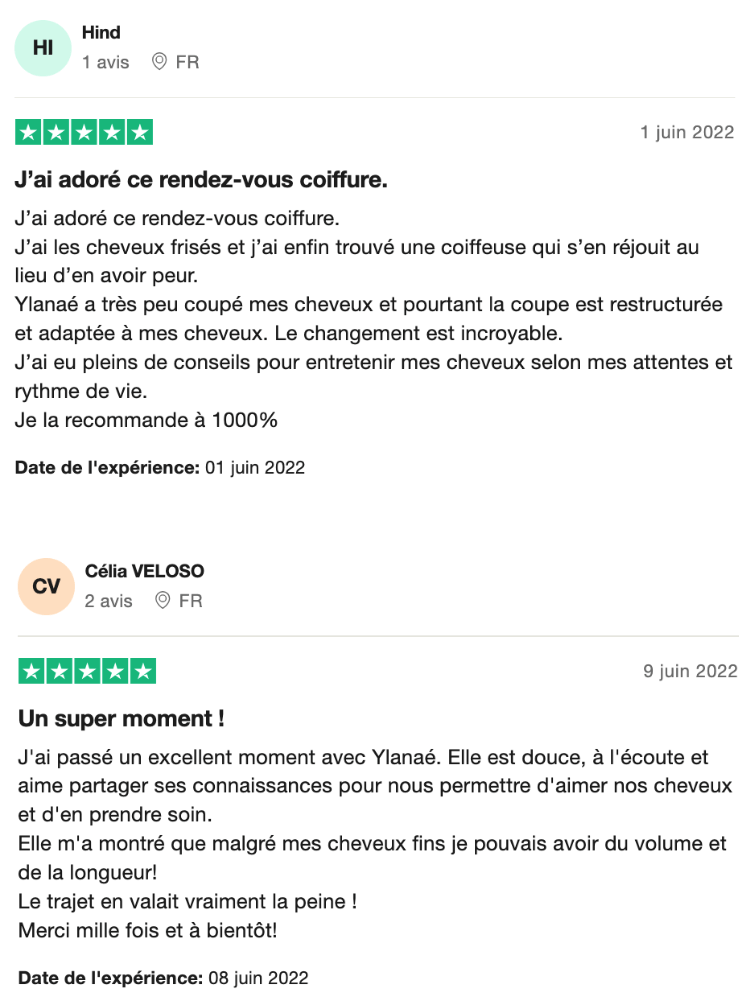 temoignages anciennes clientes aux cheveux boucles